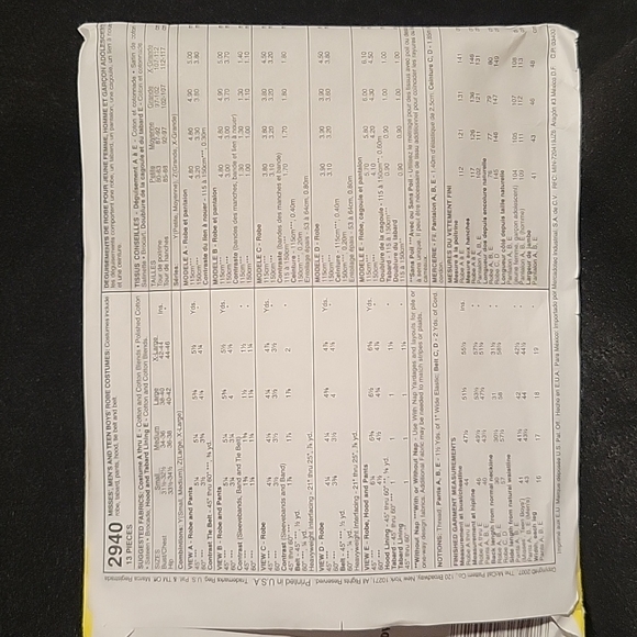 McCall's: Sewing Pattern Uncut 2940 - Picture 2 of 3